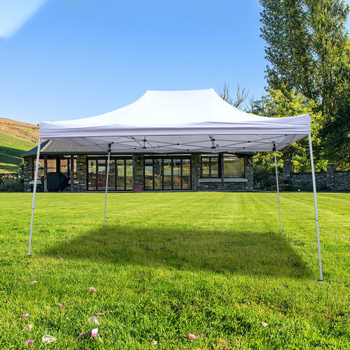 10x15 ft Pop up Canopy Carport, White F46927
