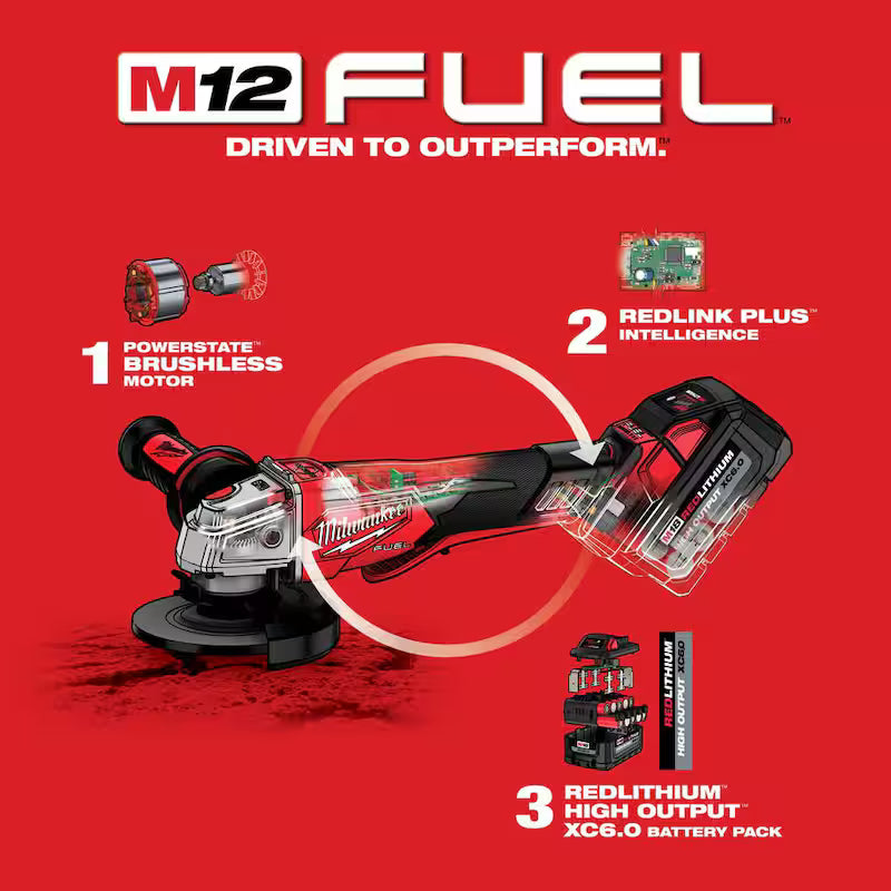 18V Brushless Cordless 4-1/2 in./5 in. Grinder with Variable Speed & Paddle Switch J5275