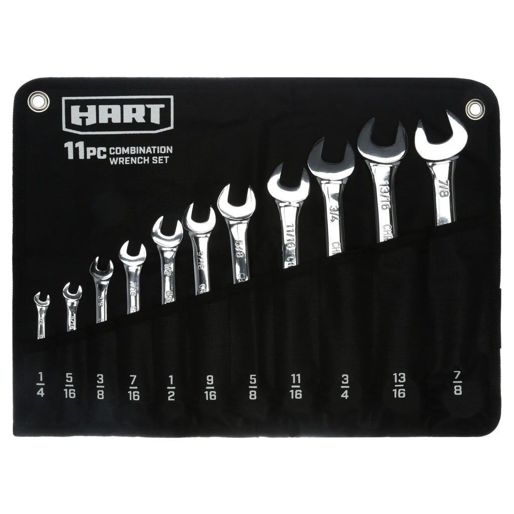 11-Piece Combination Wrench Set with Tool Pouch V402394