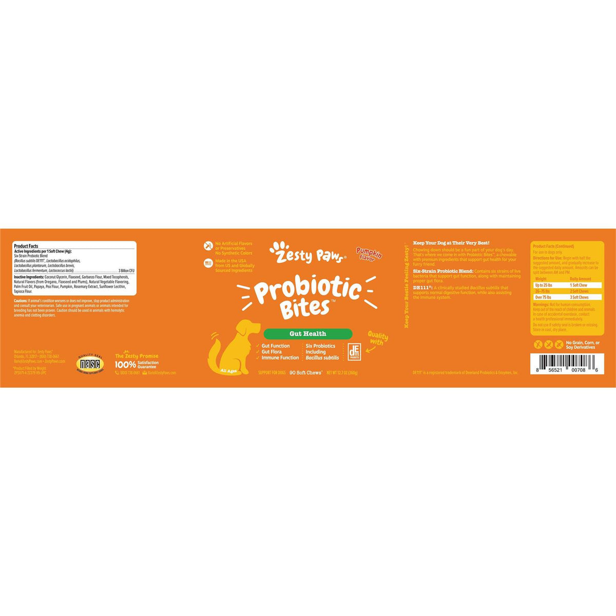 Probiotic Bites Digestive Supplement for Dogs Chicken 90 Soft Chews X584093