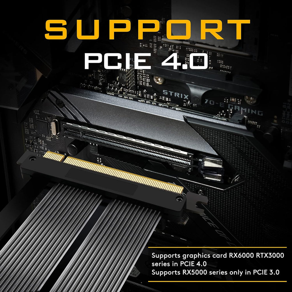 PCIE 4.0 16x Riser Cable GPU Extension Card Right Angle Connector Z567