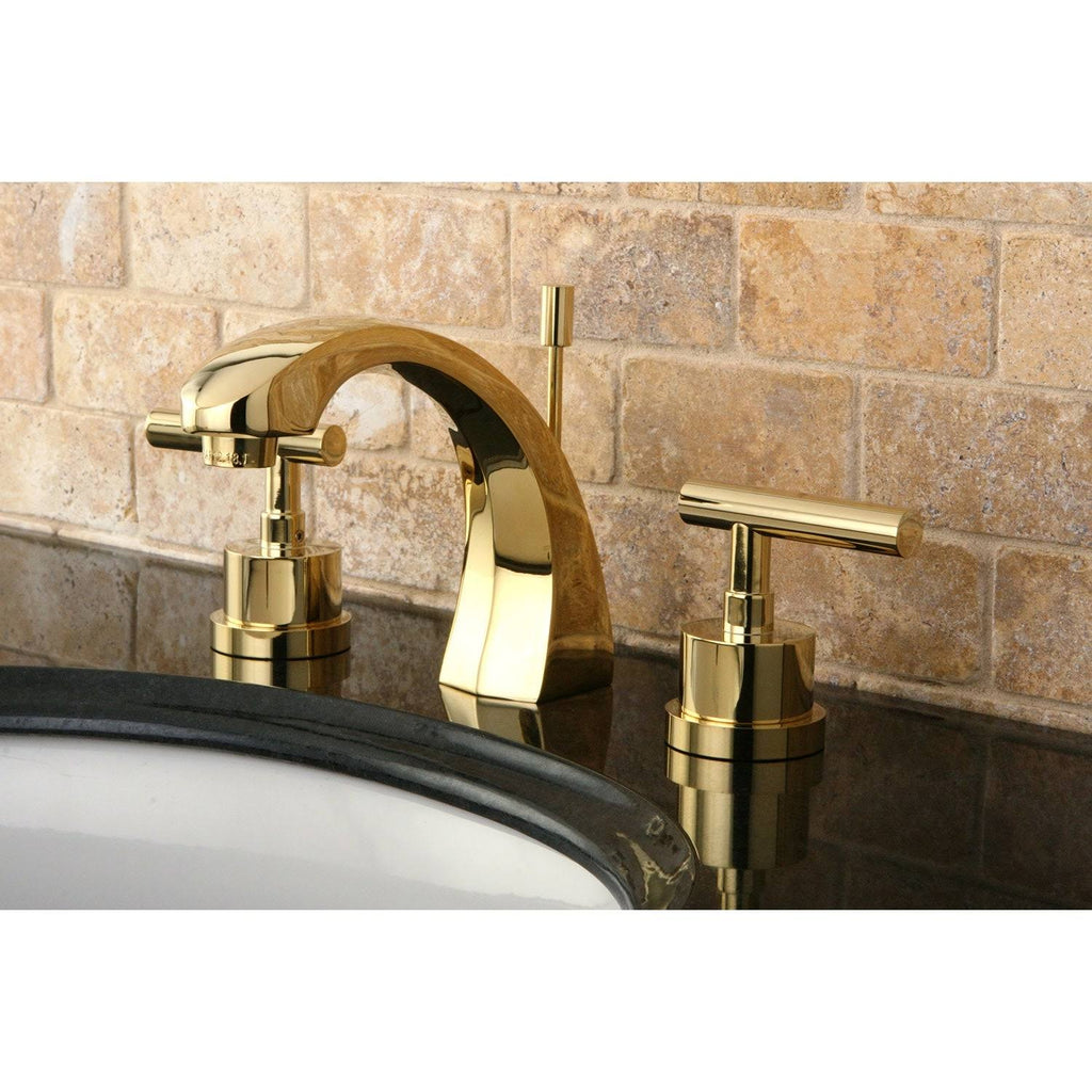 8-Inch Widespread Solid Brass Bathroom Faucet Polished Brass L557746