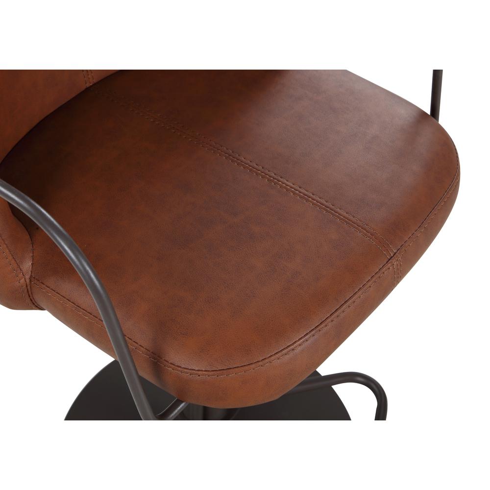 Matte Brown Finish Pneumatic-Adjustable Stool Y57944