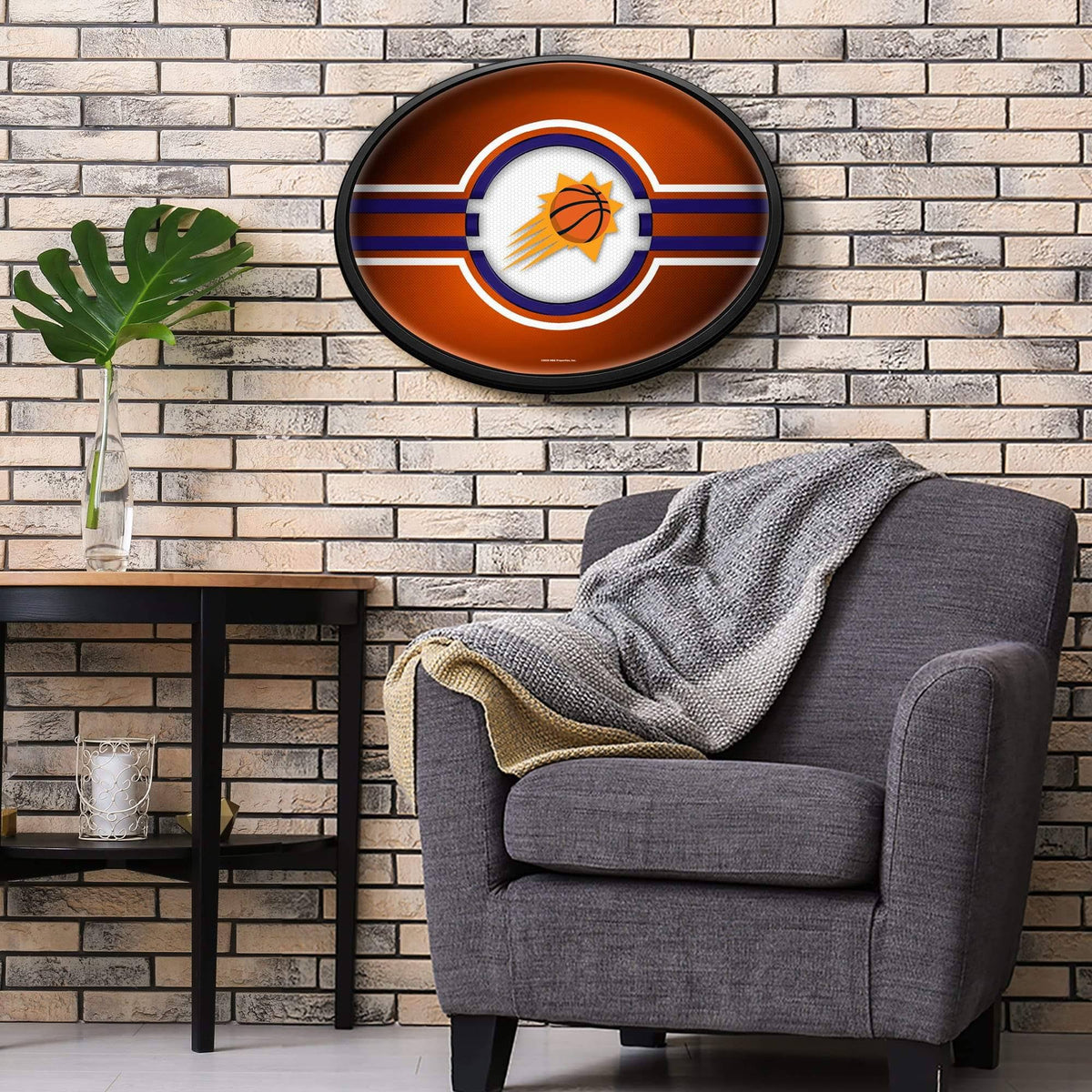 Oval Slimline Lighted Wall Sign A752