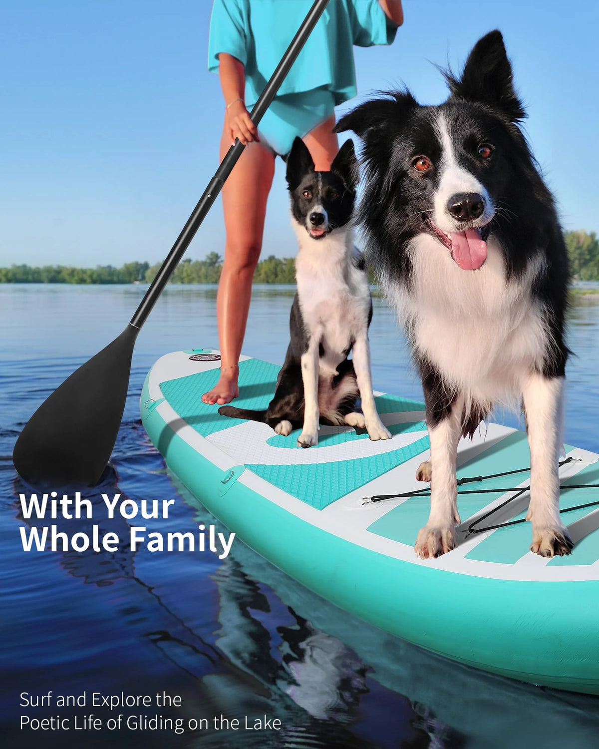 Inflatable Paddle Board 10' 6 in. Thick Green P533576