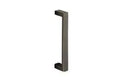 Sandcast Bronze Rectangular Door Pull 8-3/4 inch Center-to-Center Flat Black Patina I898
