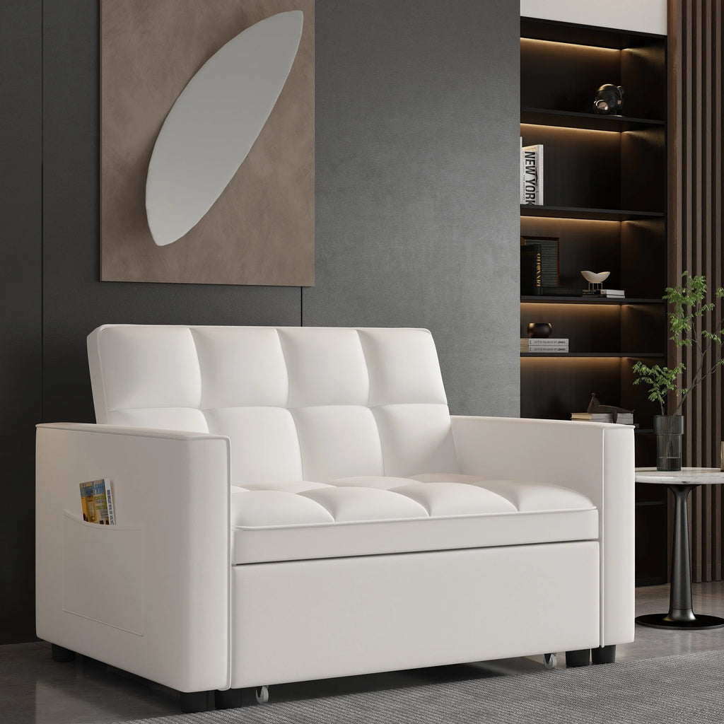 Off White Sleeper Sofa Couch Bed C252593