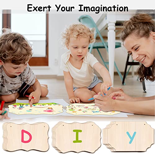 12 Pcs Unfinished Wood Rectangle Slices Plaque, 8.8 x 5.7 Inches J212665