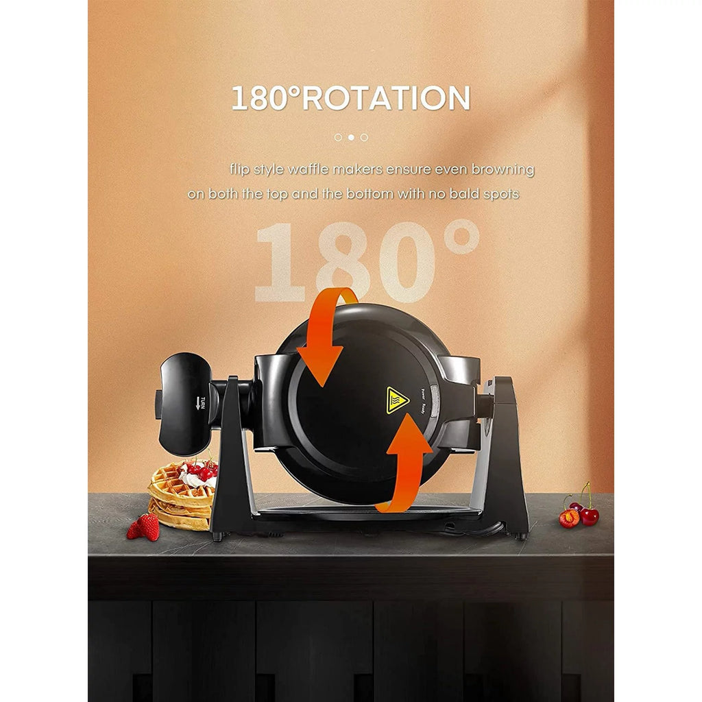 Black 8-Slice Nonstick Waffle Maker X48974