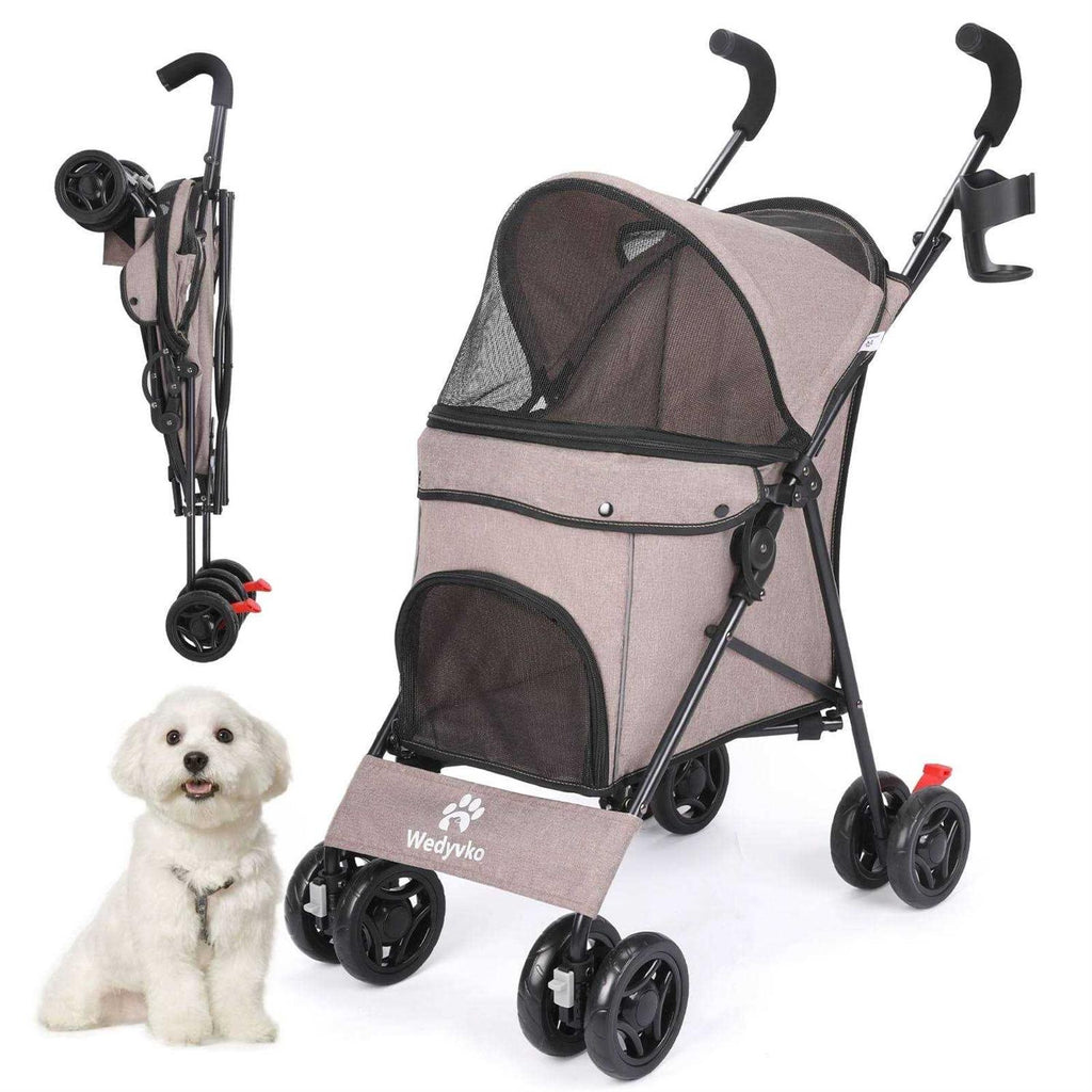 Foldable Pet Stroller with Cup Holder T535952