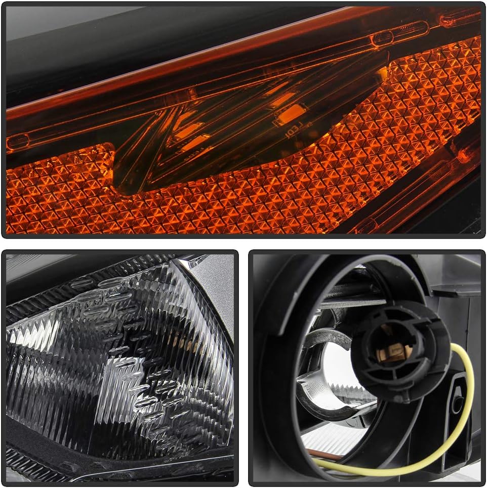 2015-2018 Ford Focus Black Bezel Halogen Headlight Assembly Driver Side A3385
