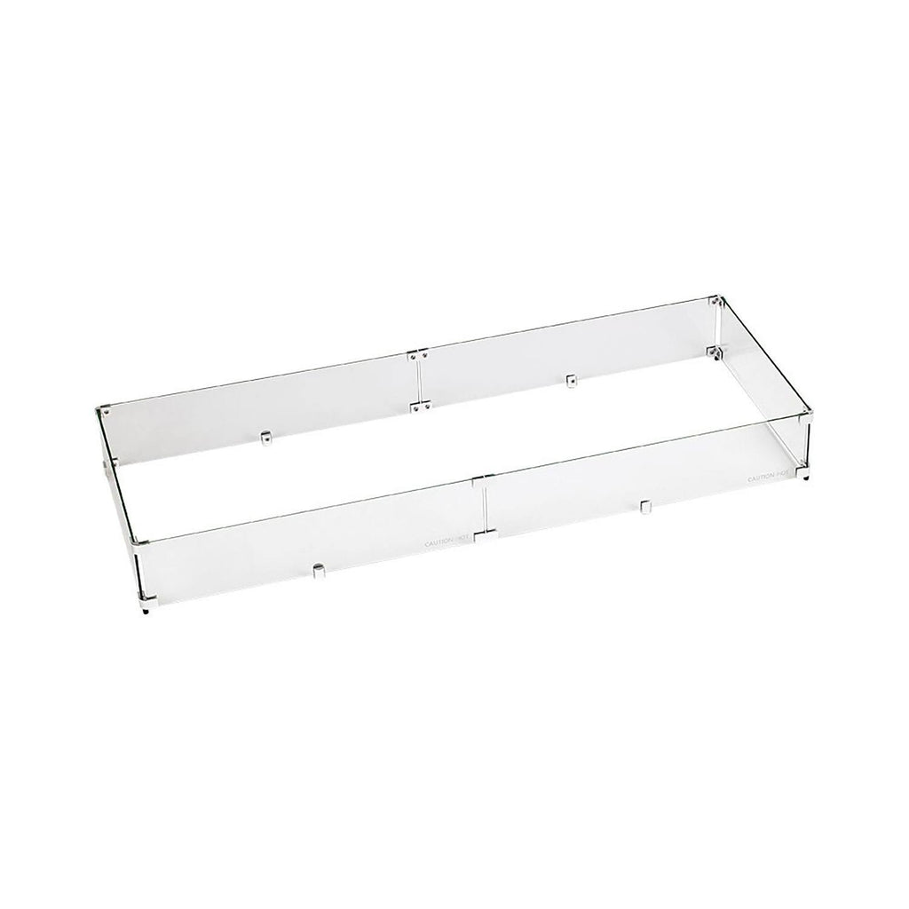 Fire Pit Glass Wind Guard Rectangular 53x19 inch Y103