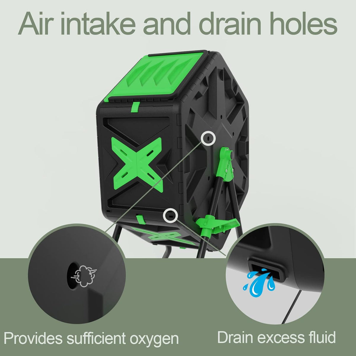 Light Weight 18.5 Gallon Compost Tumbler L7385