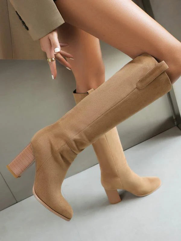 Suede High Heel Boots P33195
