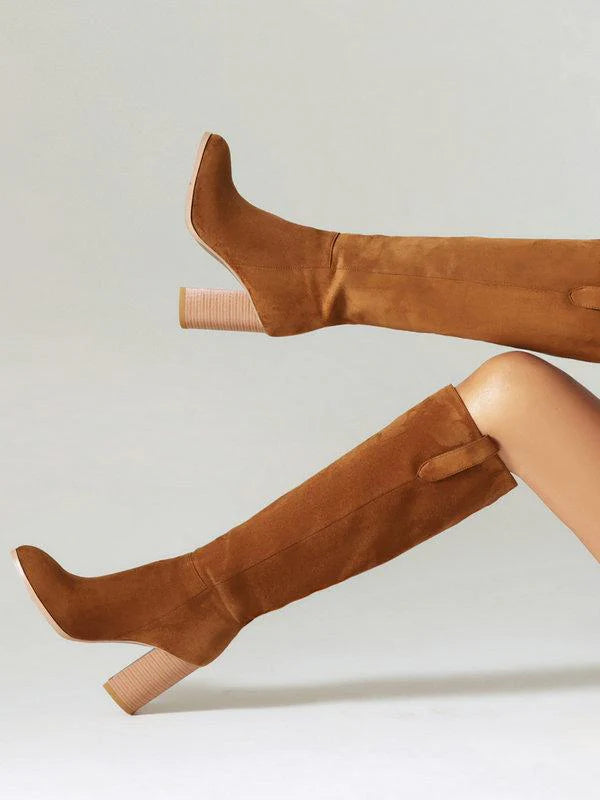 Suede High Heel Boots P33195
