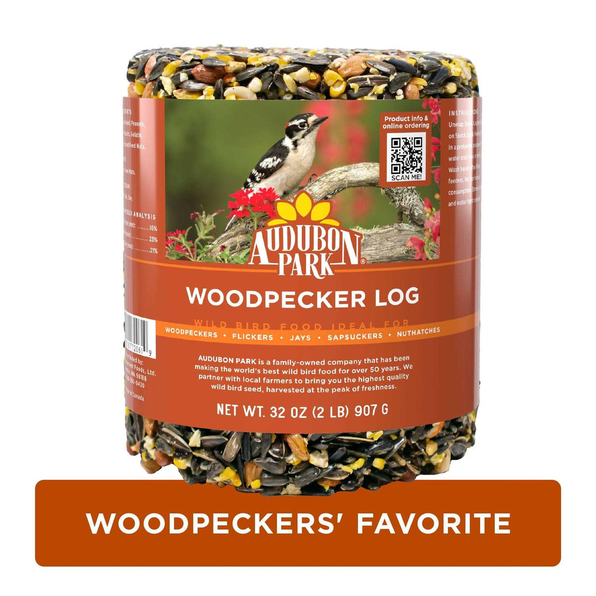 Woodpecker Snack Log Wild Bird Feed C63525