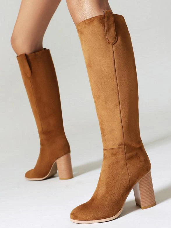 Suede High Heel Boots P33195