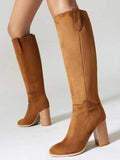 Suede High Heel Boots P33195