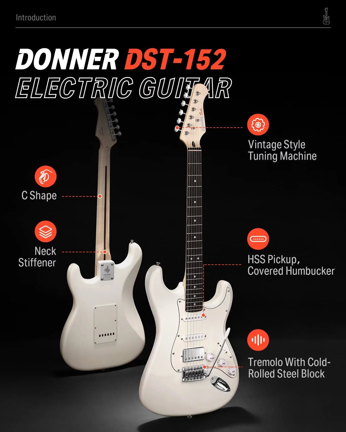 White 39" Electric Guitar T631