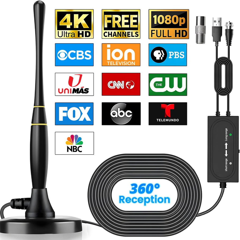 TV Antenna Indoor, 16.5FT Coax Cable D1146