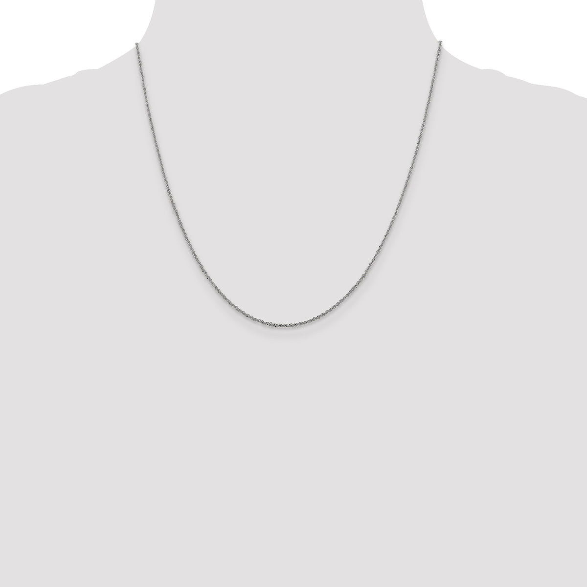 14K White Gold 1.3mm Sparkle Chain C432327