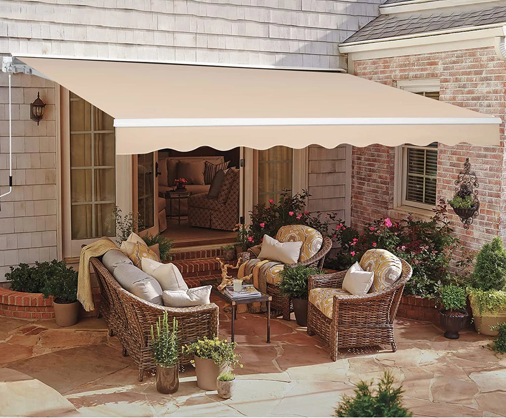 8' x 10' Manual Retractable Patio Awning C5188