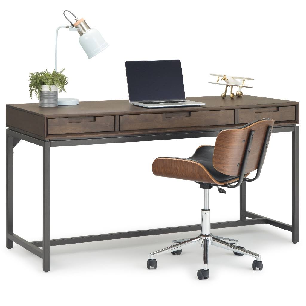 Solid Hardwood Desk in Walnut Brown H4873