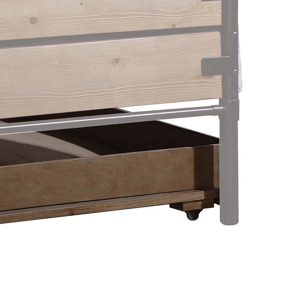 Twin Antique Oak Pine Wood Trundle Z5549