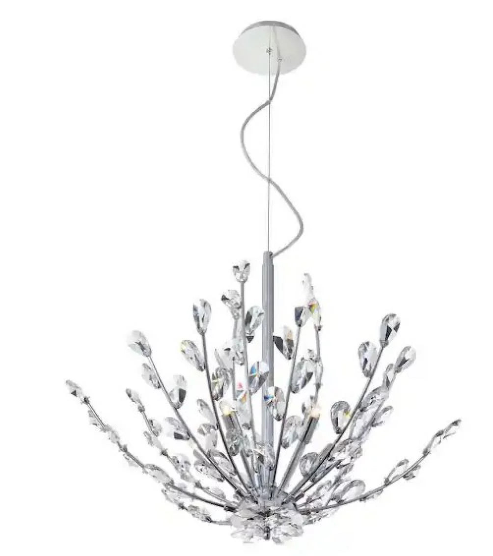 5-Light Pendant Chrome Finish Crystal Clear Accents Bulbs Included Z3210