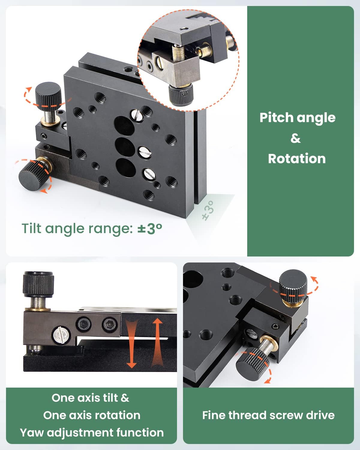 2.6 inches 2-axis Manual Angle Tilt Table X856346