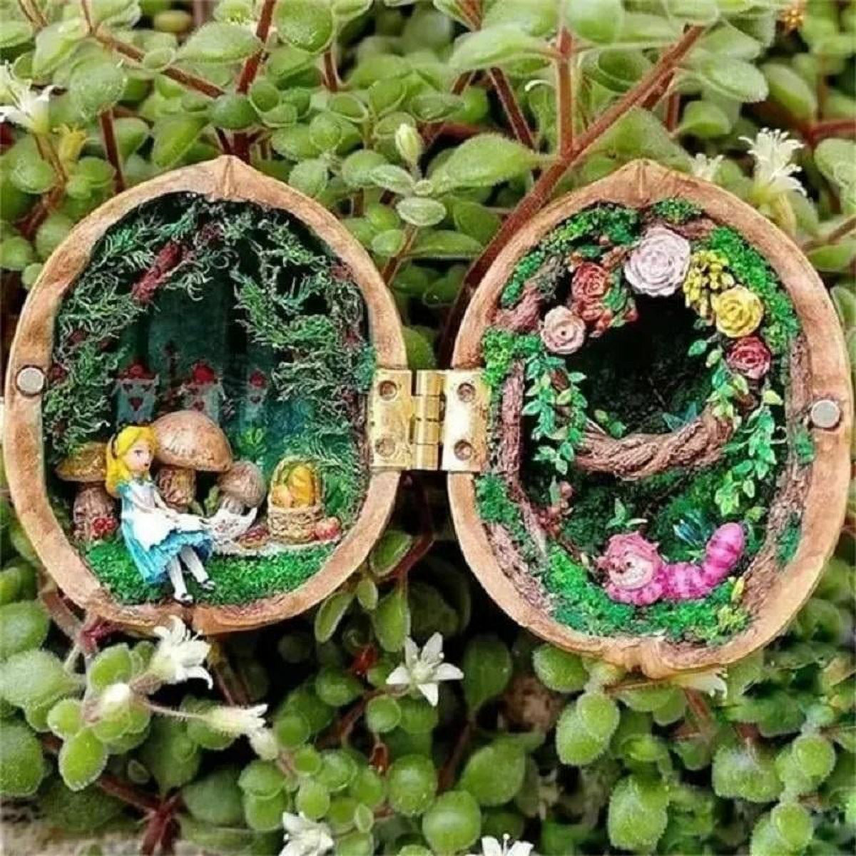 Walnut Dollhouse Resin Miniature Dollhouse Kit Handmade Mini Library 3D Children's Toy H33173