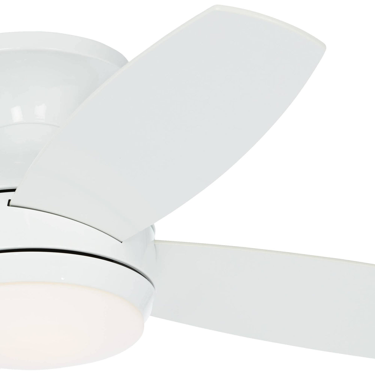 White Opal Glass LED Ceiling Fan with Remote Control Y79801