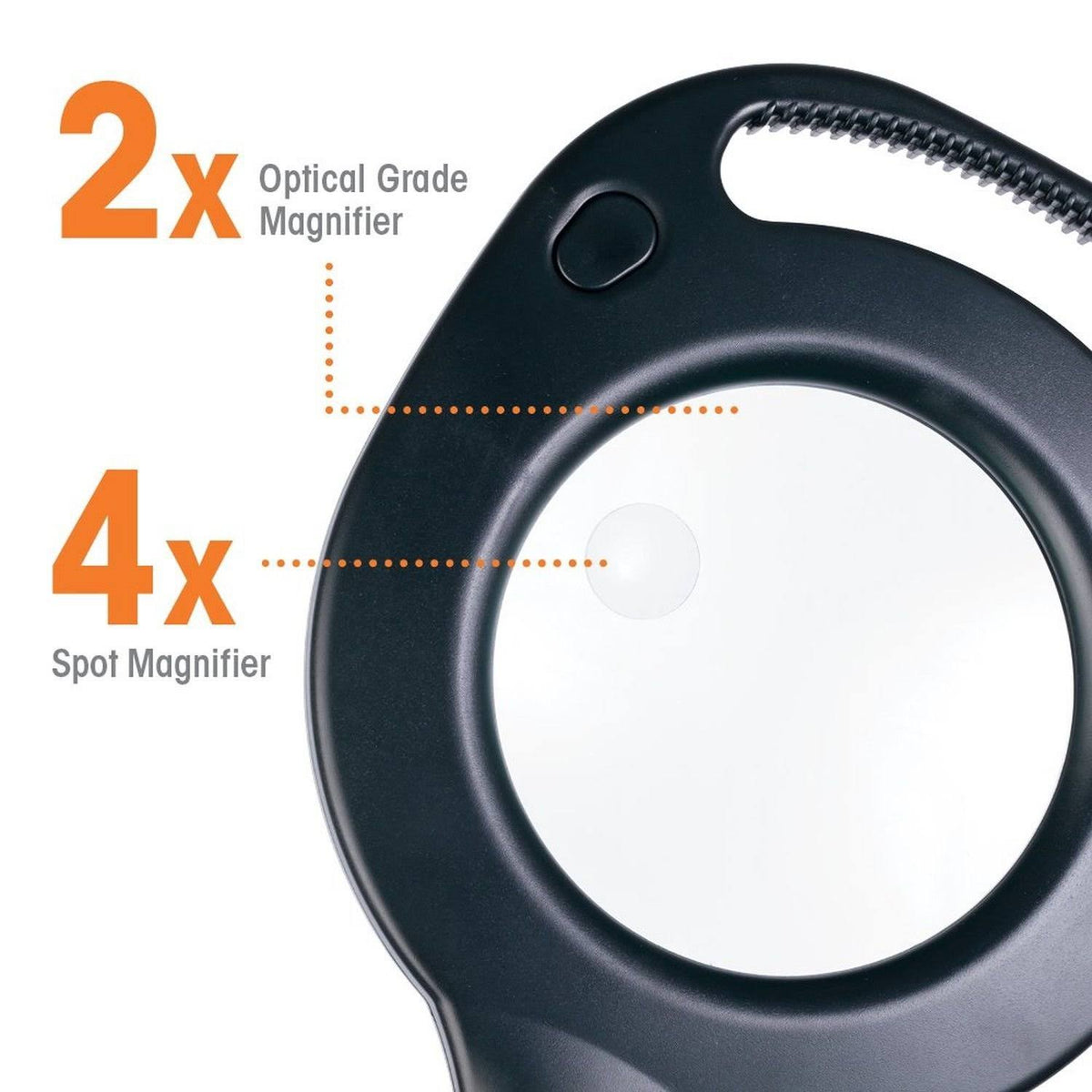 2-in-1 LED Magnifier Floor and Table Light Black Z98240