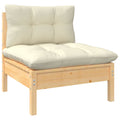 Cream Cushions Solid Pinewood Patio Sofa C728