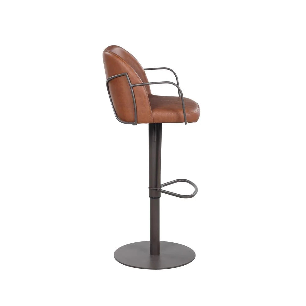 Matte Brown Finish Pneumatic-Adjustable Stool Y57944