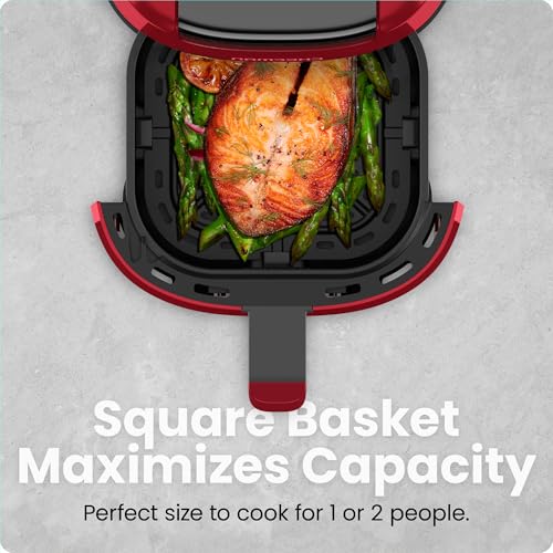 2 Qt Compact Air Fryer with Nonstick Basket A3402