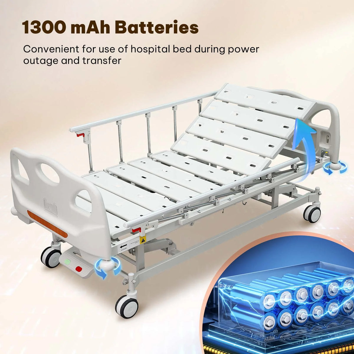 Full Electric Hospital Bed with 4 Function Mattress and Remote Control S64335
