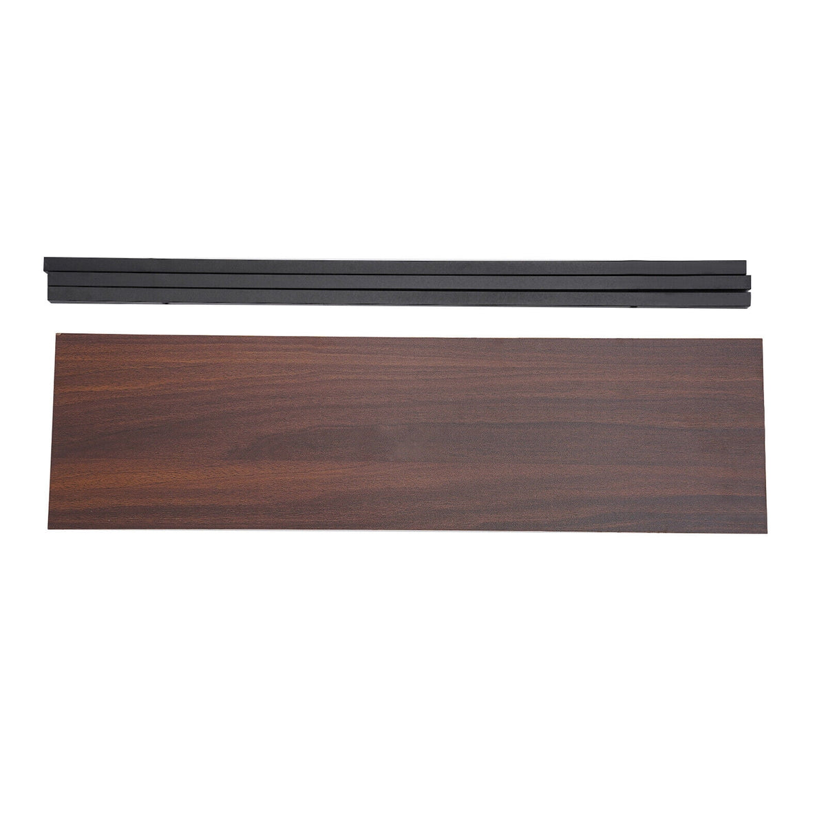 Black Bookshelf with Grid Desk Storage Shelf Y787623