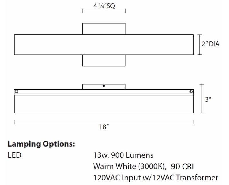 Satin Nickel LED Bath Bar W584272