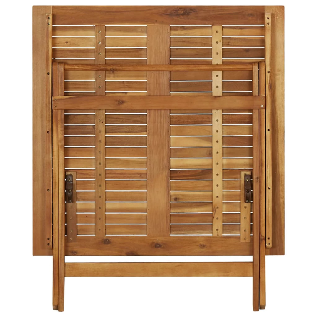 Folding Acacia Wood Square Dining Table Z597