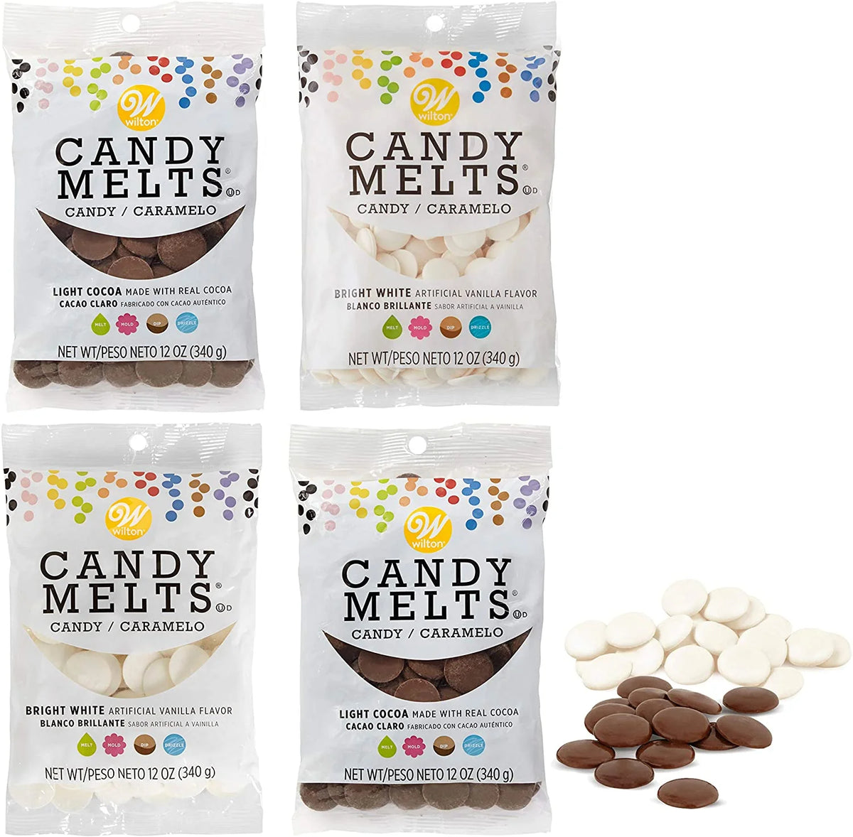 Light Cocoa and Bright White Candy Making Set, 4-Piece R707