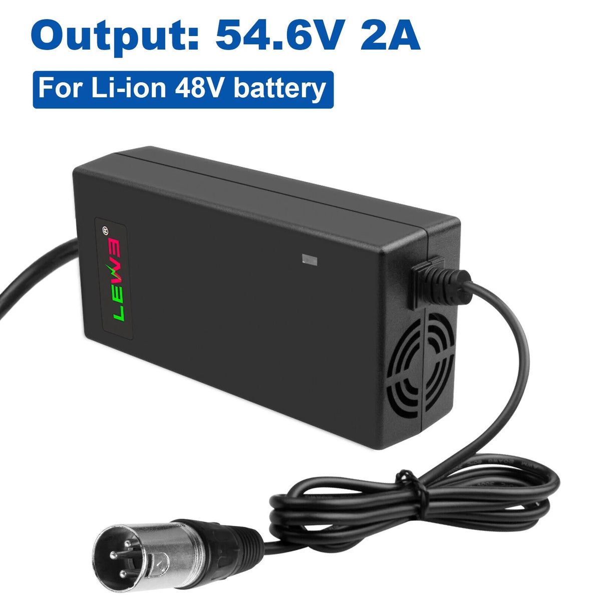 54.6V 2A Charger Electric Bike for 48 Volt Li-Ion Battery Power Supply Q229289
