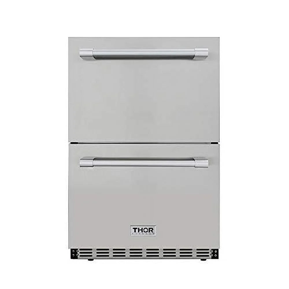 24 Double Drawer Under-Counter Refrigerator Stainless Steel 5.3 cu.ft M240296