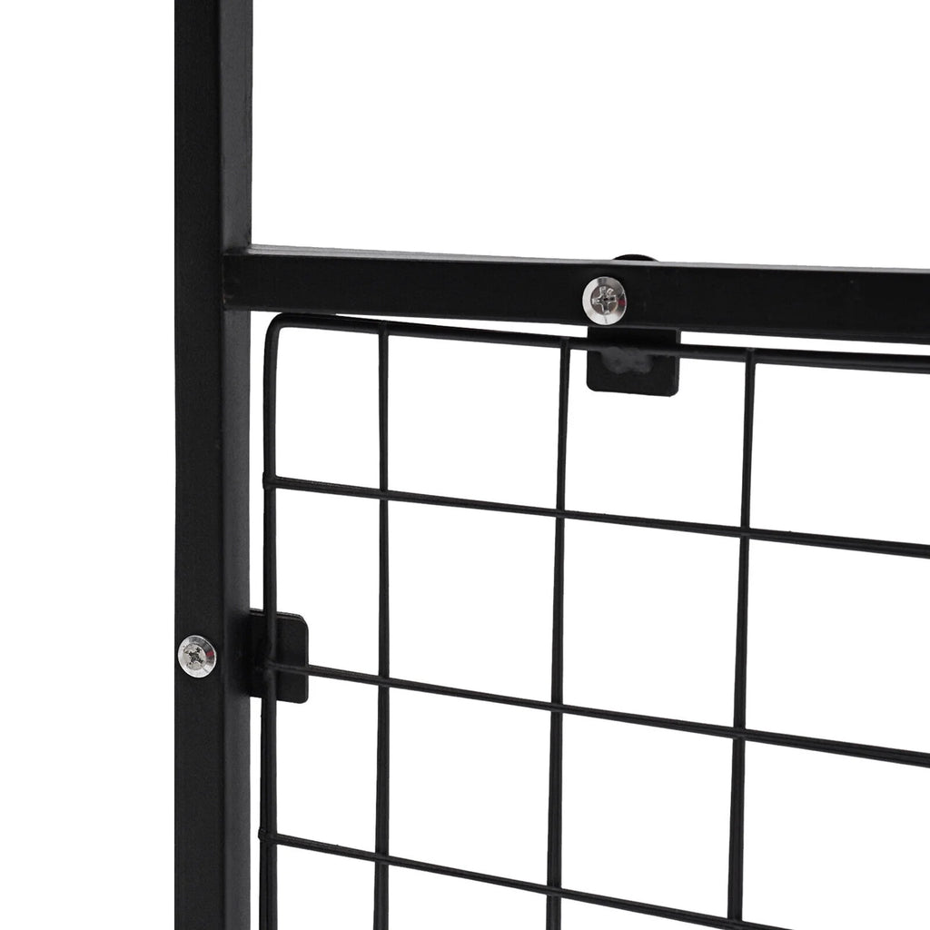 Black Bookshelf with Grid Desk Storage Shelf Y787623