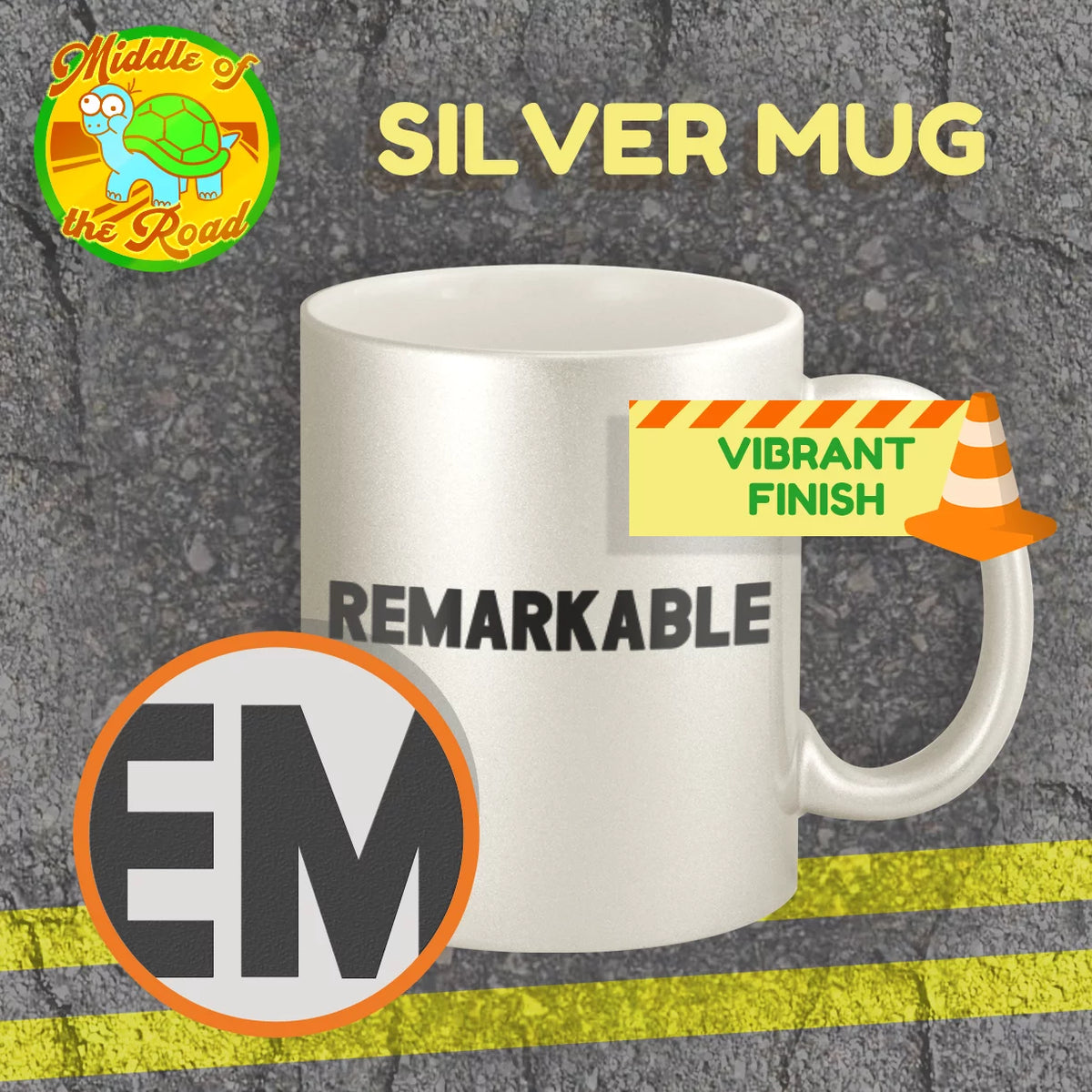 11oz Silver Coffee Mug Cup Z929