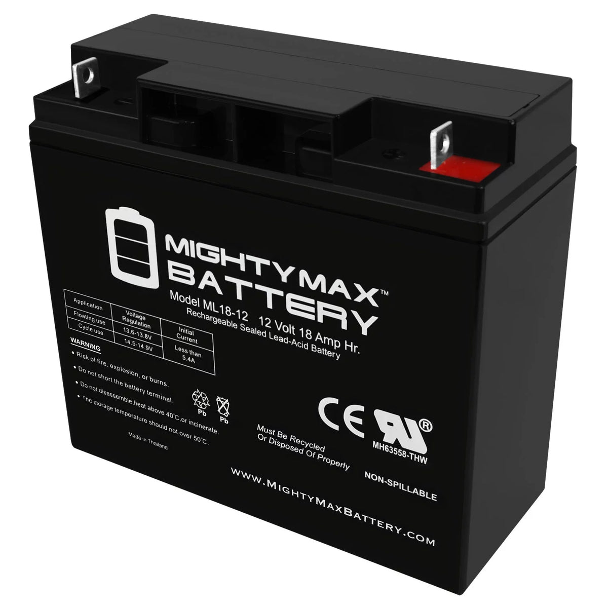 12V 18AH SLA AGM Rechargeable Battery L156944