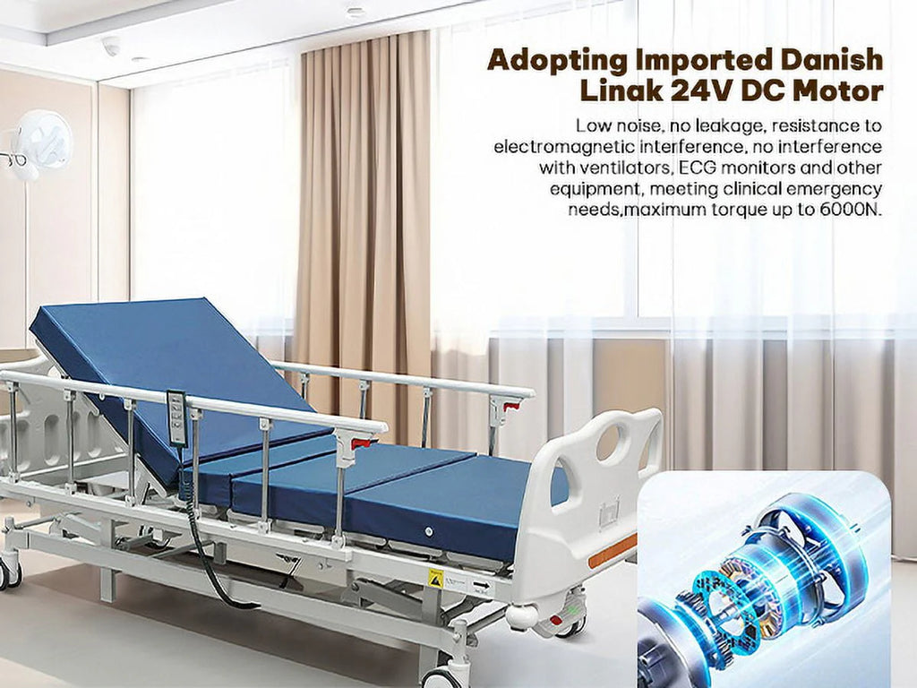 Full Electric Hospital Bed with 4 Function Mattress and Remote Control S64335