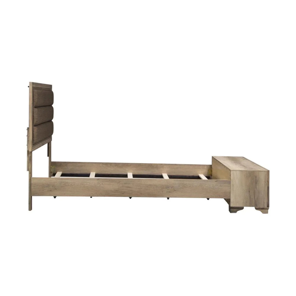 Light Brown Queen Storage Bed Z58646