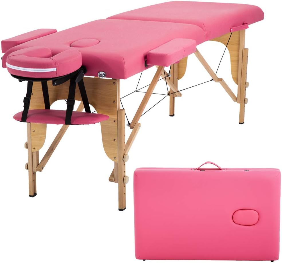 Portable 84 Inches Folding Massage Table with Carry Case I8746