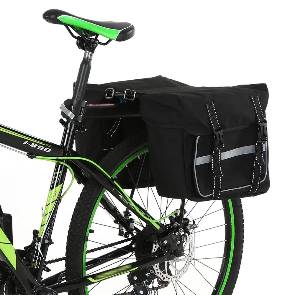 Polyester Bike Rear Seat Bag with Reflective Stripes Z11854